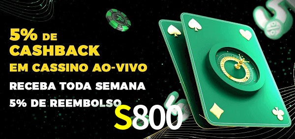 Promoções do cassino ao Vivo S800